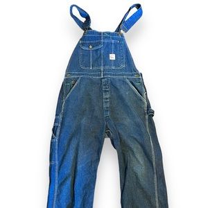 Vintage Pointer Brand Low Back Bib Overalls Mens 34 made in usa VTG